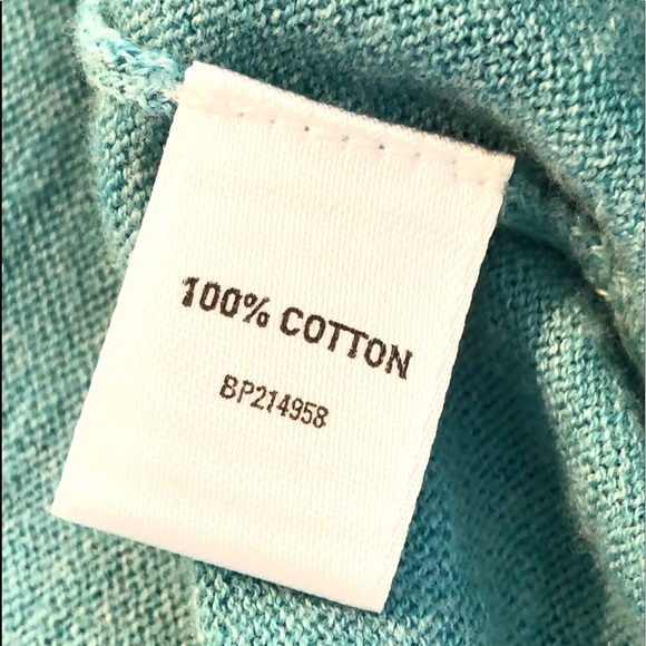 Turquoise wide lapel open cardigan - Picture 4 of 5